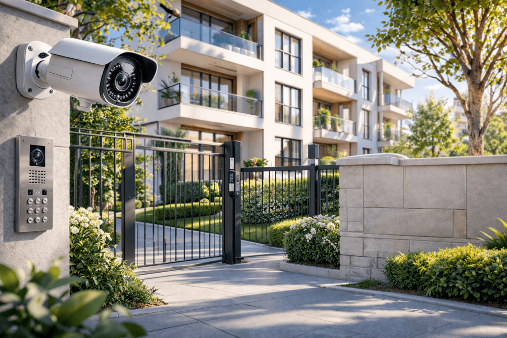 entrée sécurisée d'un complexe résidentiel (1)